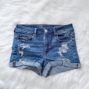 American Eagle High Rise Denim Shorts